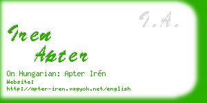 iren apter business card